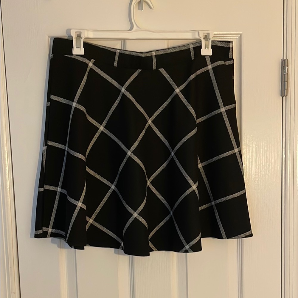 Black and White Checkered Skirt